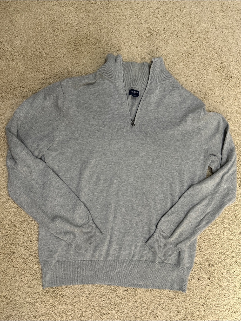 J. Crew Gray Quarter Zip Sweater